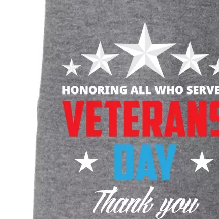 Honoring All Who Served Veterans Day Veteran Gift Doggie 3-End Fleece Hoodie