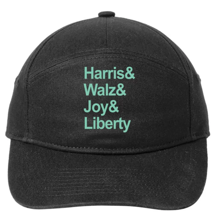 Harris And Walz And Joy And Liberty 7-Panel Snapback Hat