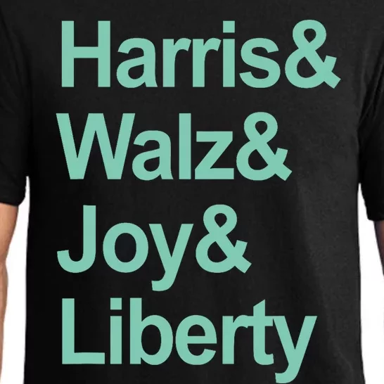 Harris And Walz And Joy And Liberty Pajama Set