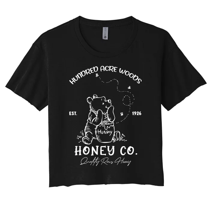 Hundred Acre Woods Honey Co The Pooh Est 1926 Women's Crop Top Tee