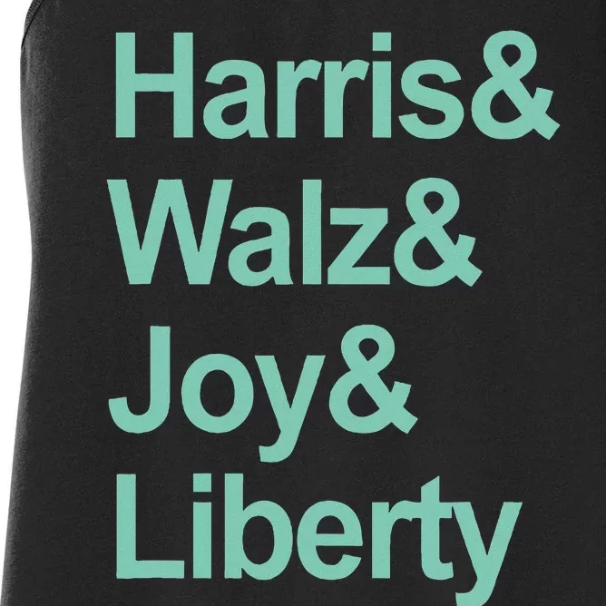 Harris And Walz And Joy And Liberty Women's Racerback Tank