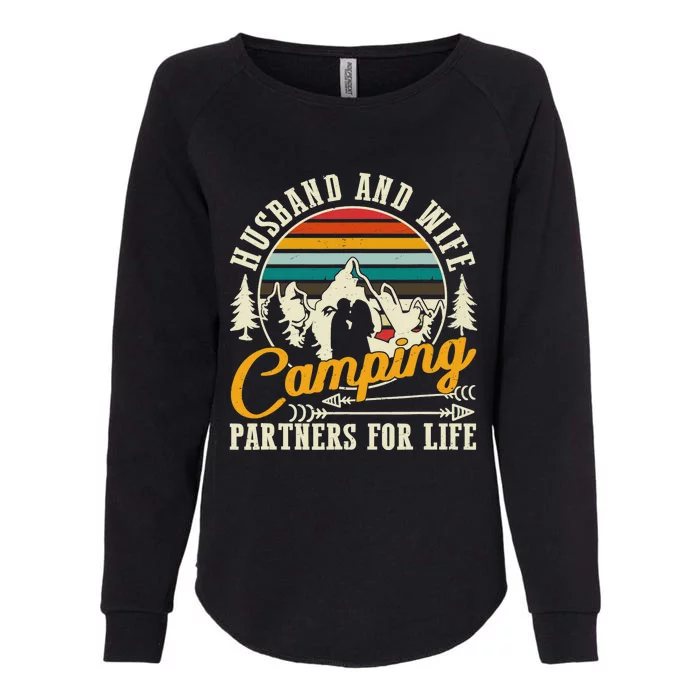 Husband And Wife Camping Partners For Life Sweet Love Womens California Wash Sweatshirt