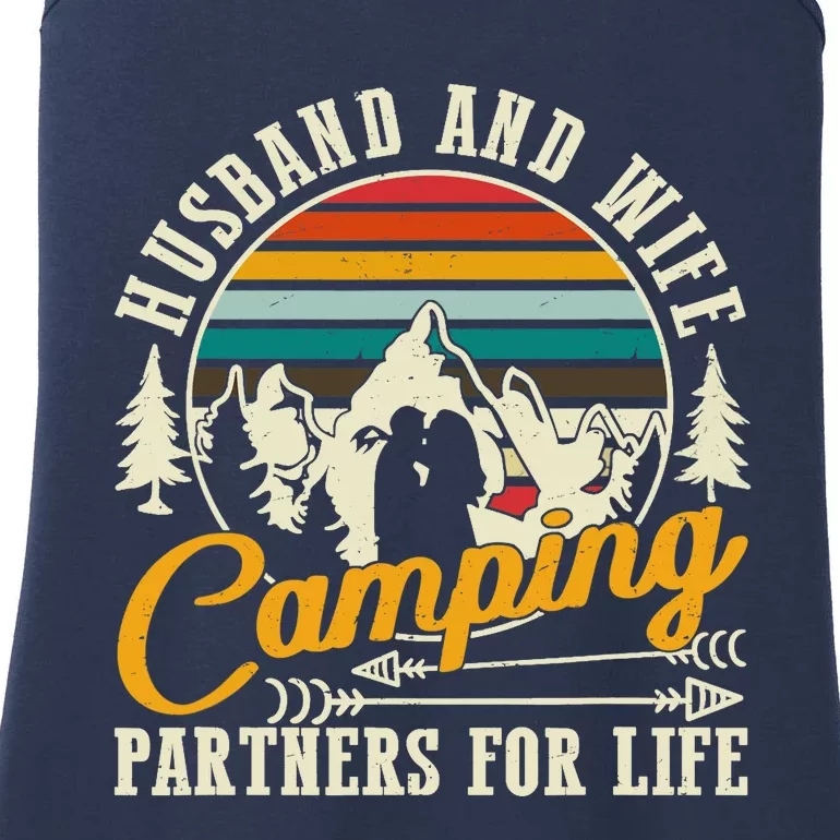 Husband And Wife Camping Partners For Life Sweet Love Ladies Essential Tank