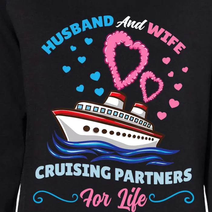 Husband And Wife Cruising Partners For Life Womens California Wash Sweatshirt