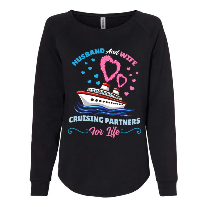 Husband And Wife Cruising Partners For Life Womens California Wash Sweatshirt