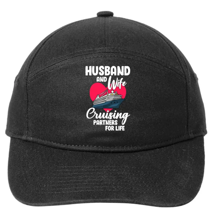 Husband And Wife Cruising Partners For Life 7-Panel Snapback Hat