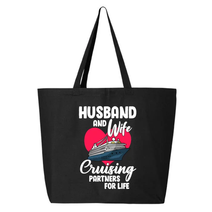 Husband And Wife Cruising Partners For Life 25L Jumbo Tote