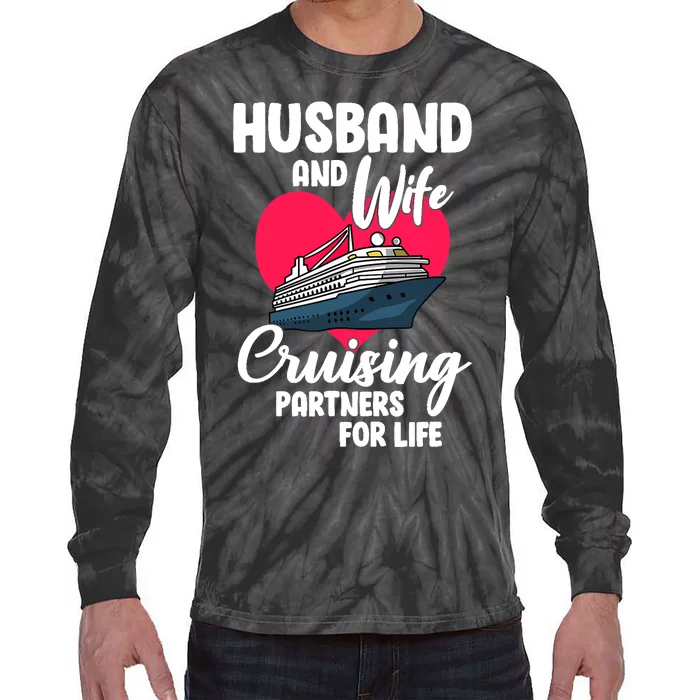 Husband And Wife Cruising Partners For Life Tie-Dye Long Sleeve Shirt