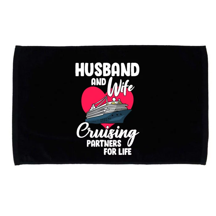 Husband And Wife Cruising Partners For Life Microfiber Hand Towel