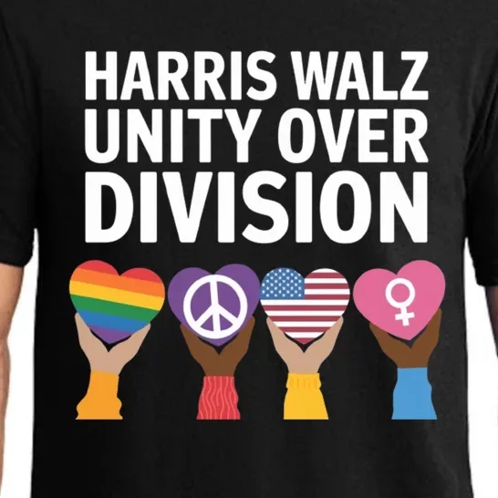 Harris And Walz Love In Action Unity Over Division Gift Pajama Set