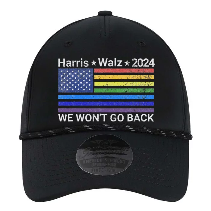 Harris And Walz President 2024 Pride Flag WonT Go Back Performance The Dyno Cap