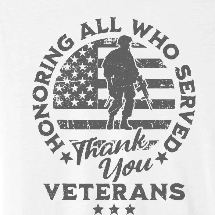 Honoring All Who Served Thank You Veterans Day American Flag ChromaSoft Performance T-Shirt