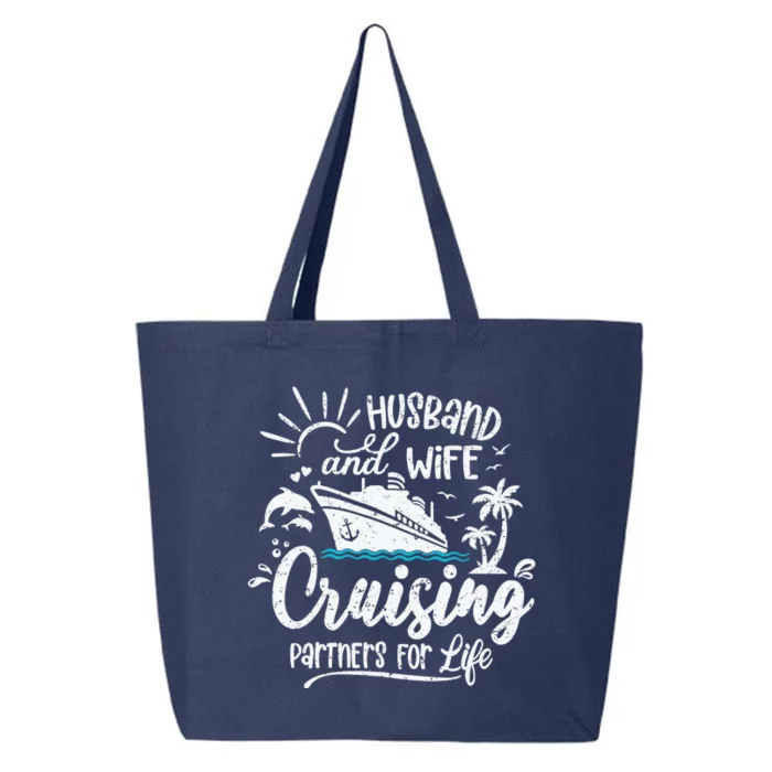 Husband and Wife Cruising Partners For Life Perfect Vacation 25L Jumbo Tote