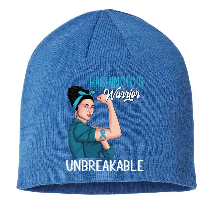 Hashimoto's Awareness Warrior Unbreakable Support Meaningful Gift 8 1/2in Sustainable Knit Beanie