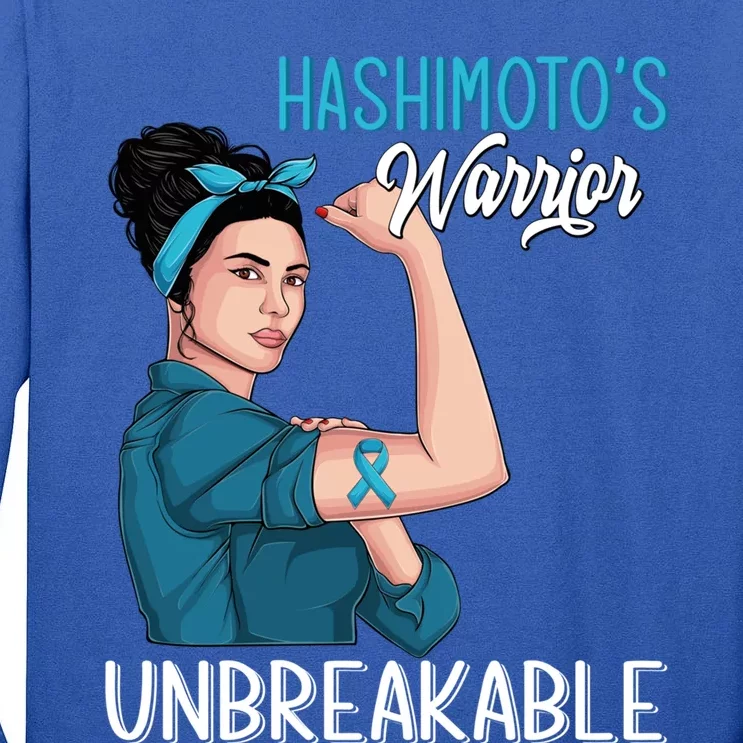 Hashimoto's Awareness Warrior Unbreakable Support Meaningful Gift Tall Long Sleeve T-Shirt