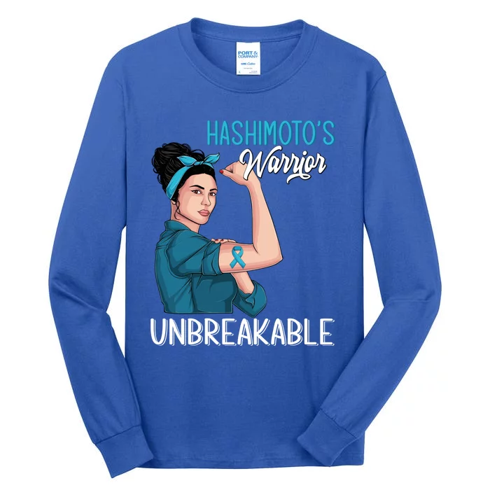 Hashimoto's Awareness Warrior Unbreakable Support Meaningful Gift Tall Long Sleeve T-Shirt