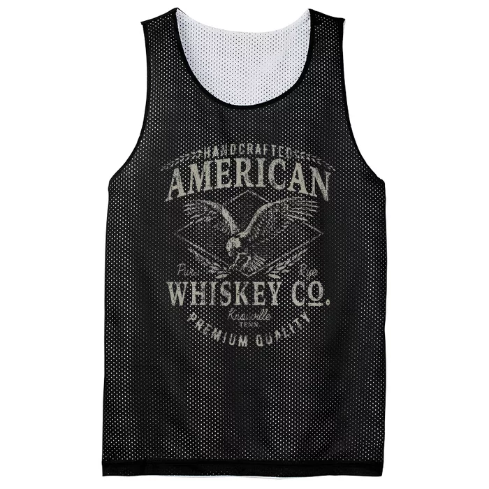 Handcrafted American Whiskey Eagle Vintage Mesh Reversible Basketball Jersey Tank