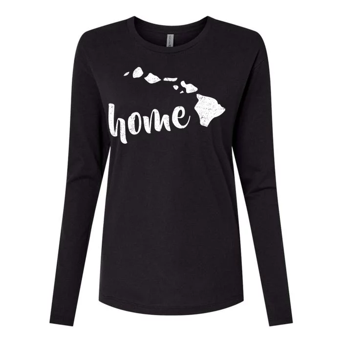 Hawaii Home State Womens Cotton Relaxed Long Sleeve T-Shirt