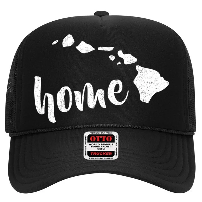 Hawaii Home State High Crown Mesh Trucker Hat