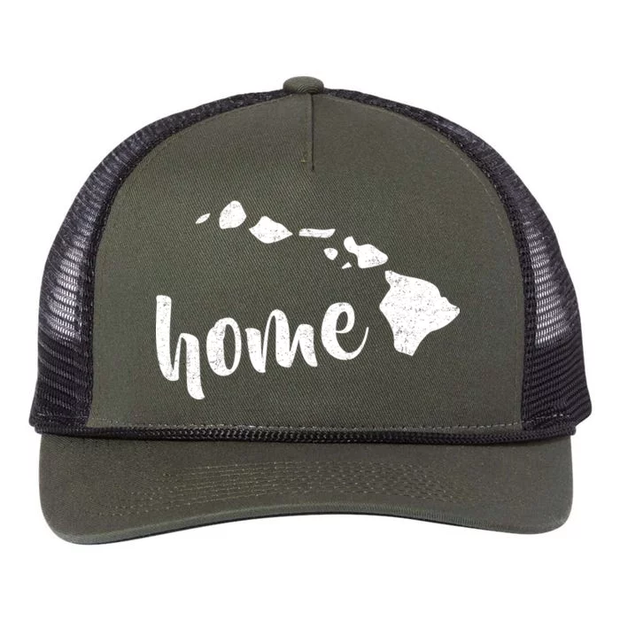 Hawaii Home State Retro Rope Trucker Hat Cap