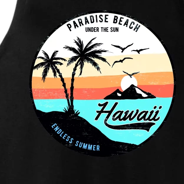 Hawaii Paradise Beach Ladies Tri-Blend Wicking Tank