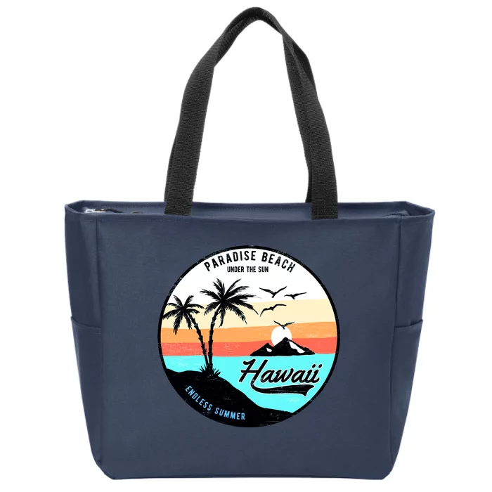 Hawaii Paradise Beach Zip Tote Bag