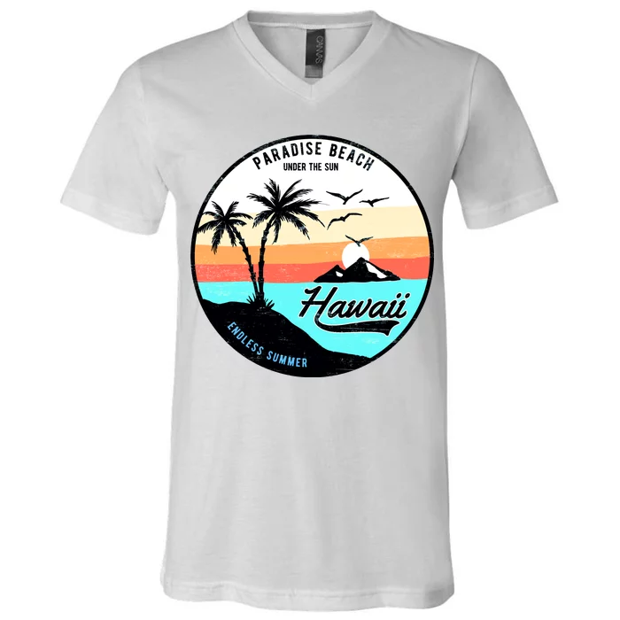 Hawaii Paradise Beach V-Neck T-Shirt