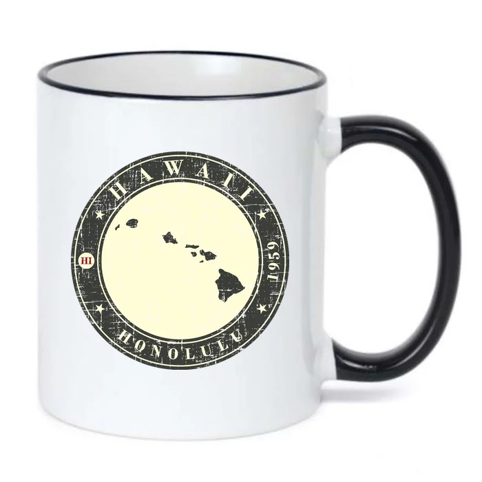 Hawaii Retro Black Color Changing Mug