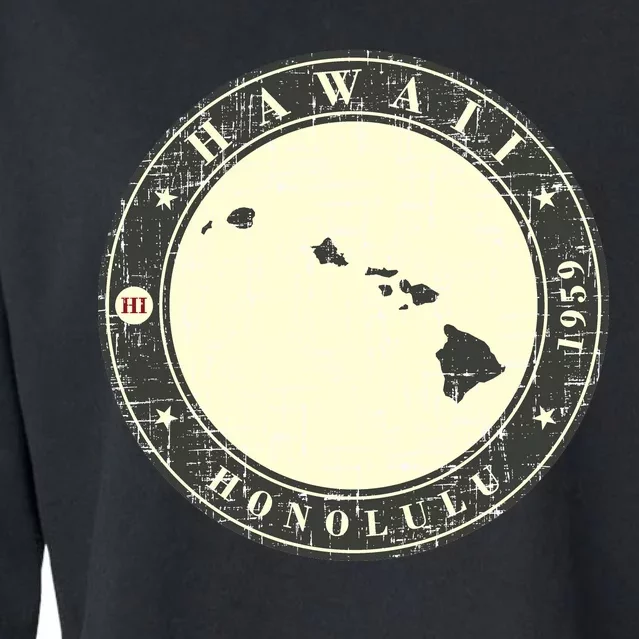 Hawaii Retro Cropped Pullover Crew