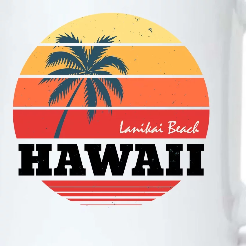 Hawaii Retro Circle Black Color Changing Mug