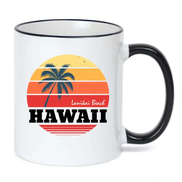 Hawaii Retro Circle Black Color Changing Mug