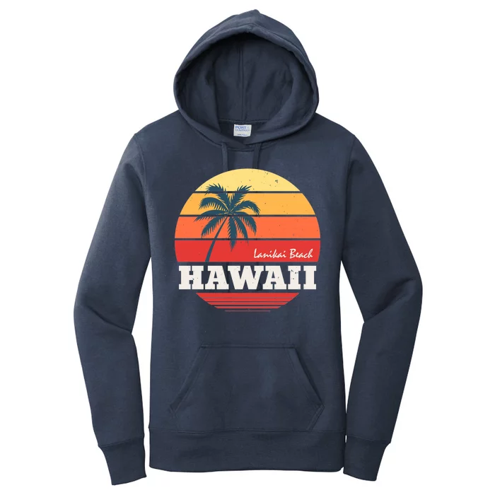 Hawaii Retro Circle Women's Pullover Hoodie