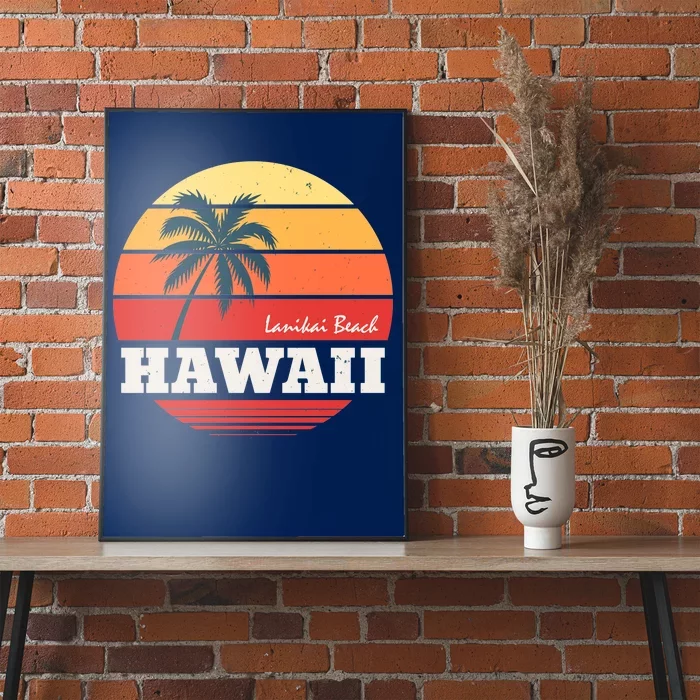 Hawaii Retro Circle Poster