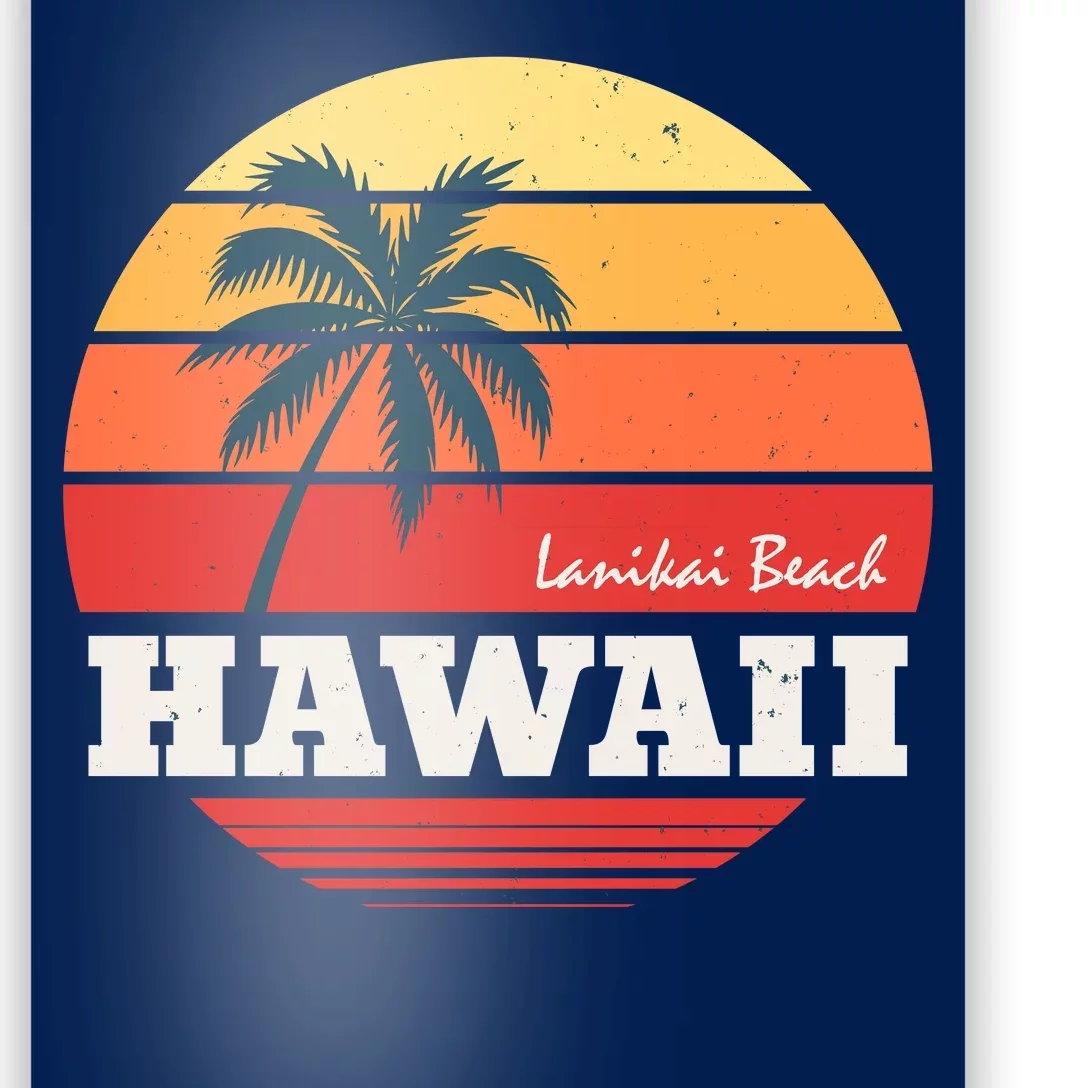 Hawaii Retro Circle Poster