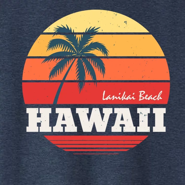 Hawaii Retro Circle Women's Crop Top Tee