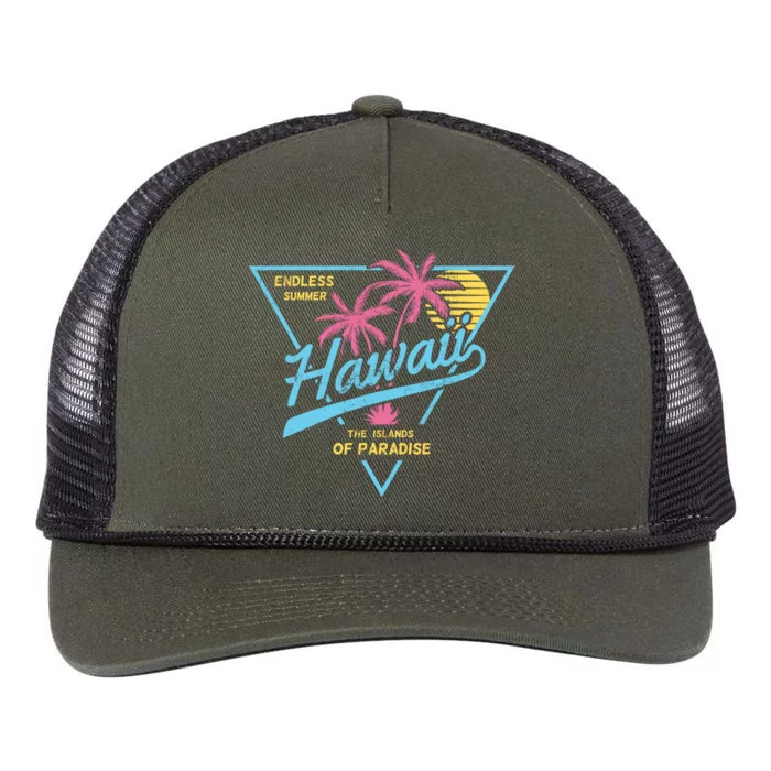 Hawaii Retro Classic Retro Rope Trucker Hat Cap