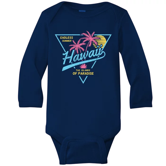 Hawaii Retro Classic Baby Long Sleeve Bodysuit