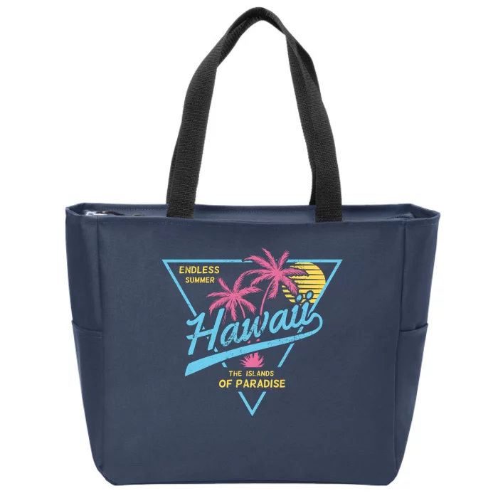 Hawaii Retro Classic Zip Tote Bag