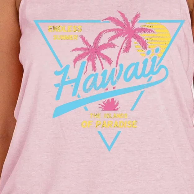 Hawaii Retro Classic Women's Knotted Racerback Tank