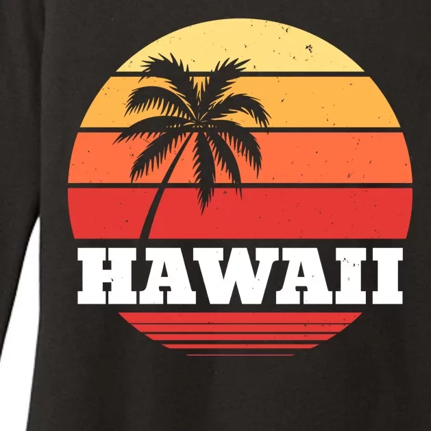 Hawaii Retro Sun Womens CVC Long Sleeve Shirt