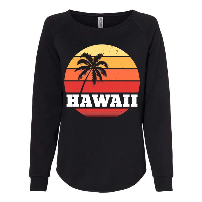 Hawaii Retro Sun Womens California Wash Sweatshirt