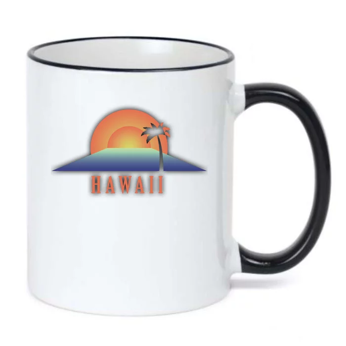 Hawaii Sunrise Logo Black Color Changing Mug