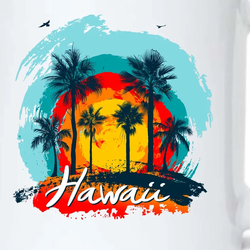 Hawaii Tropical Sunset Black Color Changing Mug