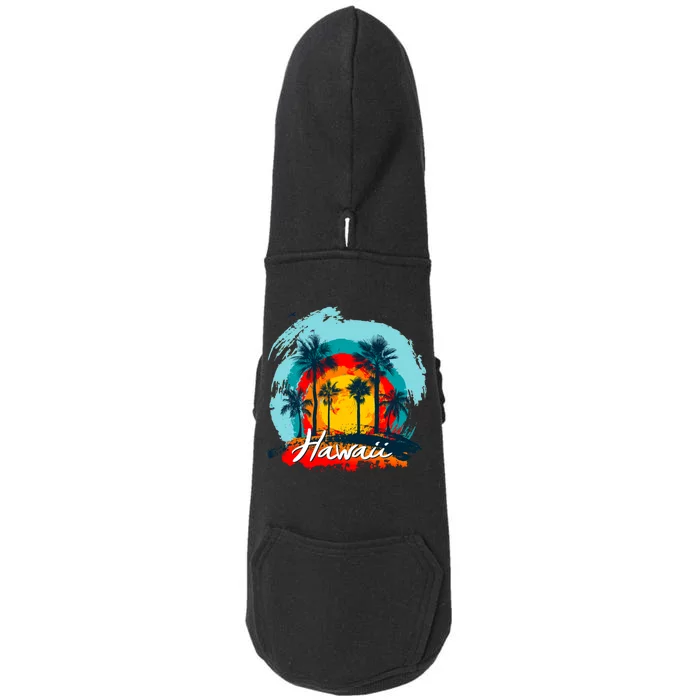 Hawaii Tropical Sunset Doggie 3-End Fleece Hoodie