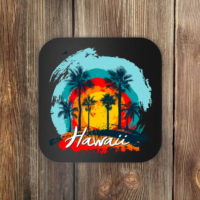 Hawaii Tropical Sunset Coaster