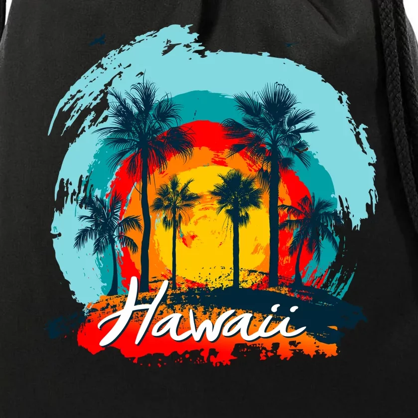 Hawaii Tropical Sunset Drawstring Bag