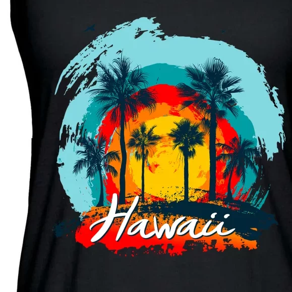 Hawaii Tropical Sunset Ladies Essential Flowy Tank