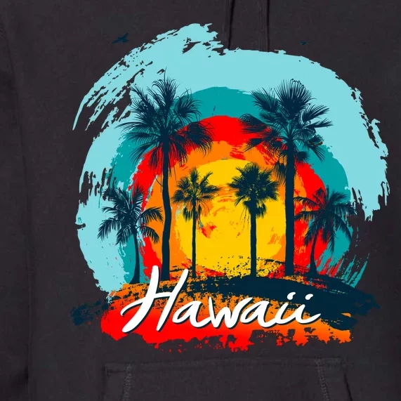 Hawaii Tropical Sunset Premium Hoodie