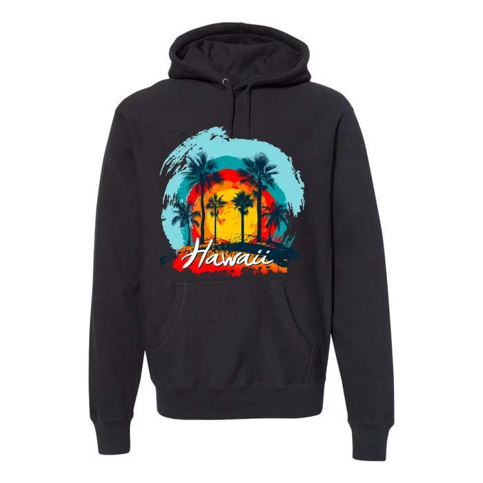 Hawaii Tropical Sunset Premium Hoodie