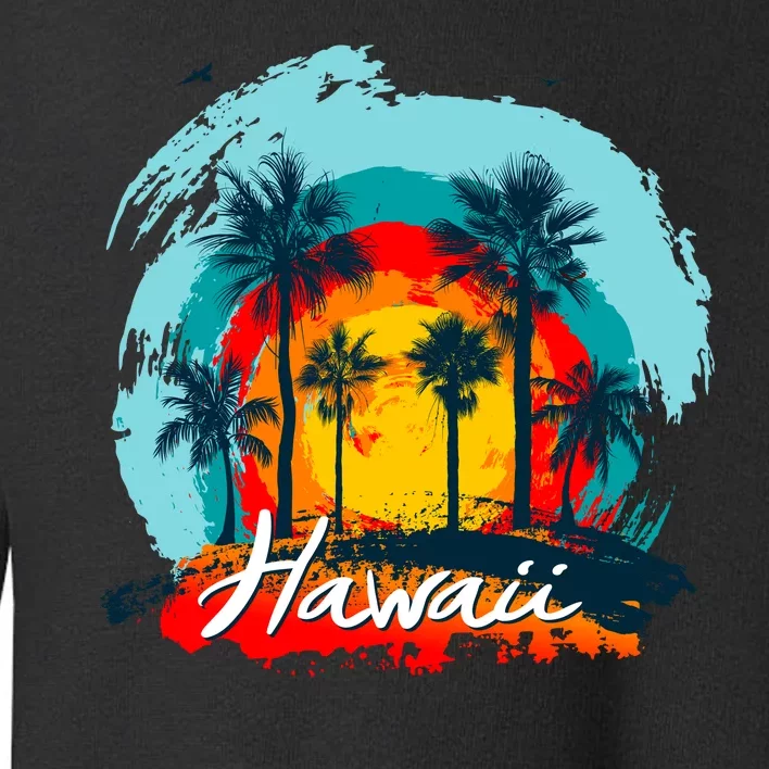 Hawaii Tropical Sunset Toddler Sweatshirt